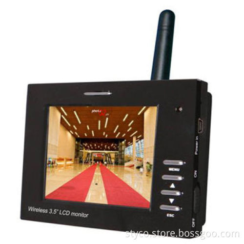 Wireless CCTV Tester Monitor w/3.5-inch TFT Monitor/Built-in Rechargeable Battery, High Brightness
